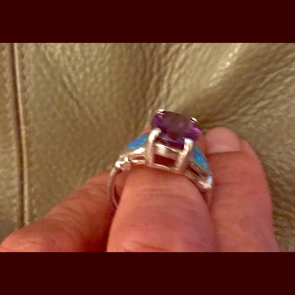 Amethysts silver ring - Picture 1 of 3